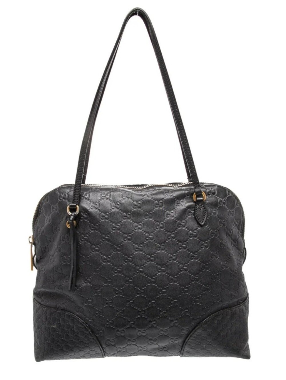 Gucci Bree Guccissima Black Leather Shoulder Bag